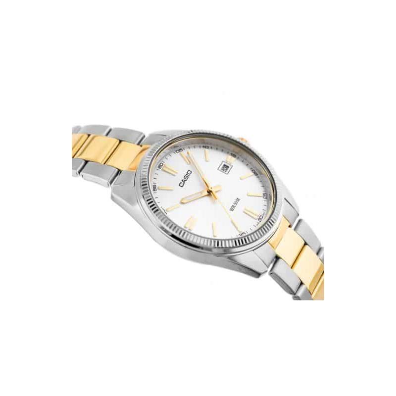 Casio Водонепроницаемость 50 метров, парная модель, кварцевый механизм, ремешок из нержавеющей стали, японские и корейские часы, одинаковый стиль для мужчин и LTP-1302SG-7AV