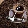12pcs Stainless Steel Gold Leaf Coffee Spoon and Cake Fruit Forks Kitchen Accessory Wedding Party for Dessert, Salad, Appetizer, Spoon and Fork Set(6