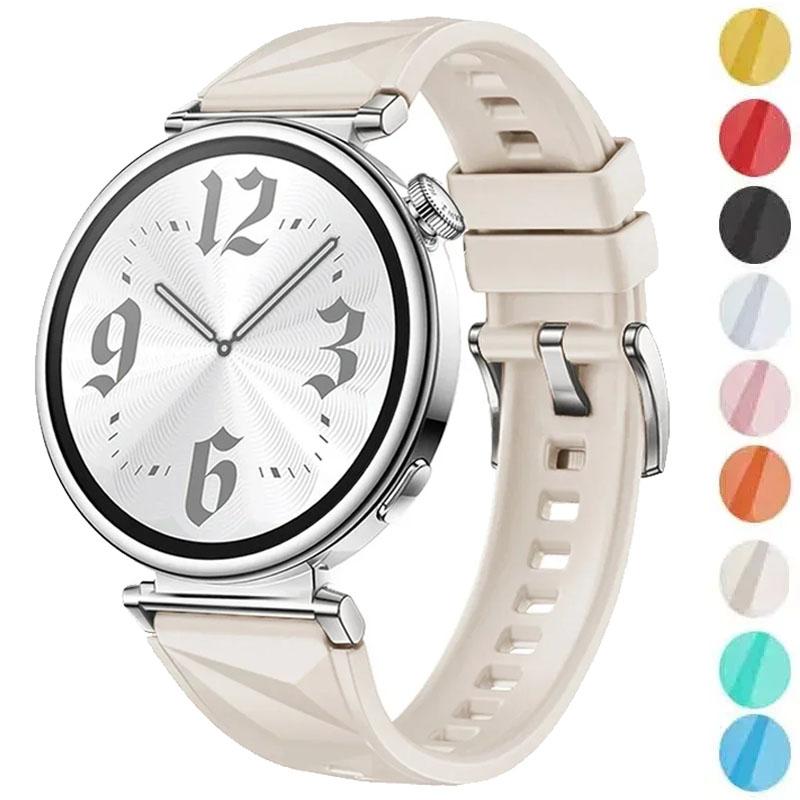 Новый силиконовый ремешок для Huawei Watch GT5/GT4 41 мм, официальный цвет, узор «Ледяной кристалл», браслет для Huawei Watch GT5 Pro 42 мм