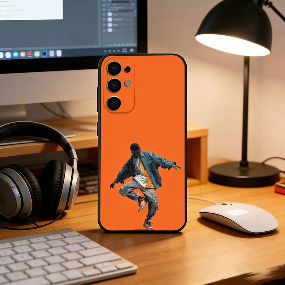 Hip-hop Illustration Phone Case For Samsung S25,S24,S21,S22,S23,S30,Ultra,S20,Plus,Fe,Soft Silicone Black Cover