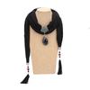 Ceramic Beads Tassel Peacock Pendant Scarf Women's Shawl Scarf Necklace Ethnic Style Scarf