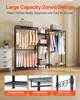 Clothing Garment Rack, Heavy Duty Closet Wardrobe, 7 Adjustable Tiers Clothes Racks with Steel Frame, 385.5 kg Load Capacity Clothes Rack with 4