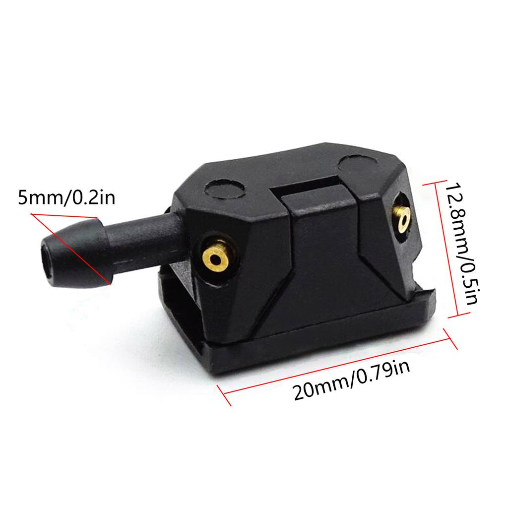 2Pcs Car Universal Front Windshield Washer Wiper Sprayer Nozzle Window Water Spray Sprinkler Jet