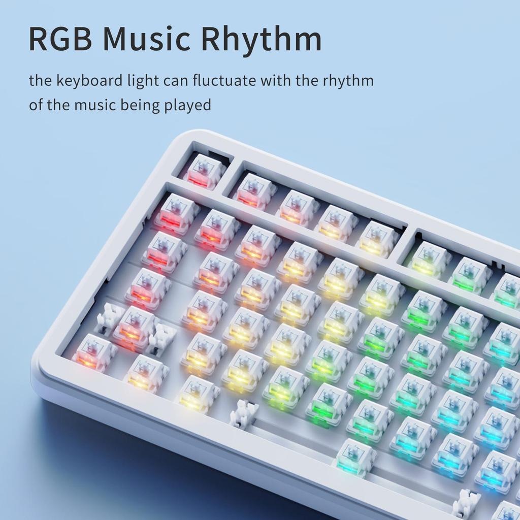 Ajazz AK820 MAX Боковая гравировка Беспроводная Bluetooth игровая механическая клавиатура Игровая Офисная Все клавиши Горячая замена