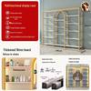 Nail Polish Display Rack: Wall-Mounted, Integrated Light, Luxury Multi-Layer Wrought Iron Shelves