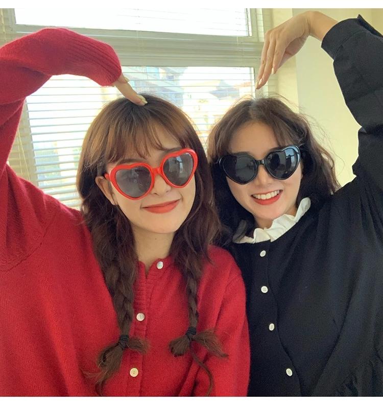 8 Colors Heart Shape Light Effects Glasses Love Heart Sunglasses for Women Girls Kids Party Night Club Sunglasses Valentine Lover Gifts