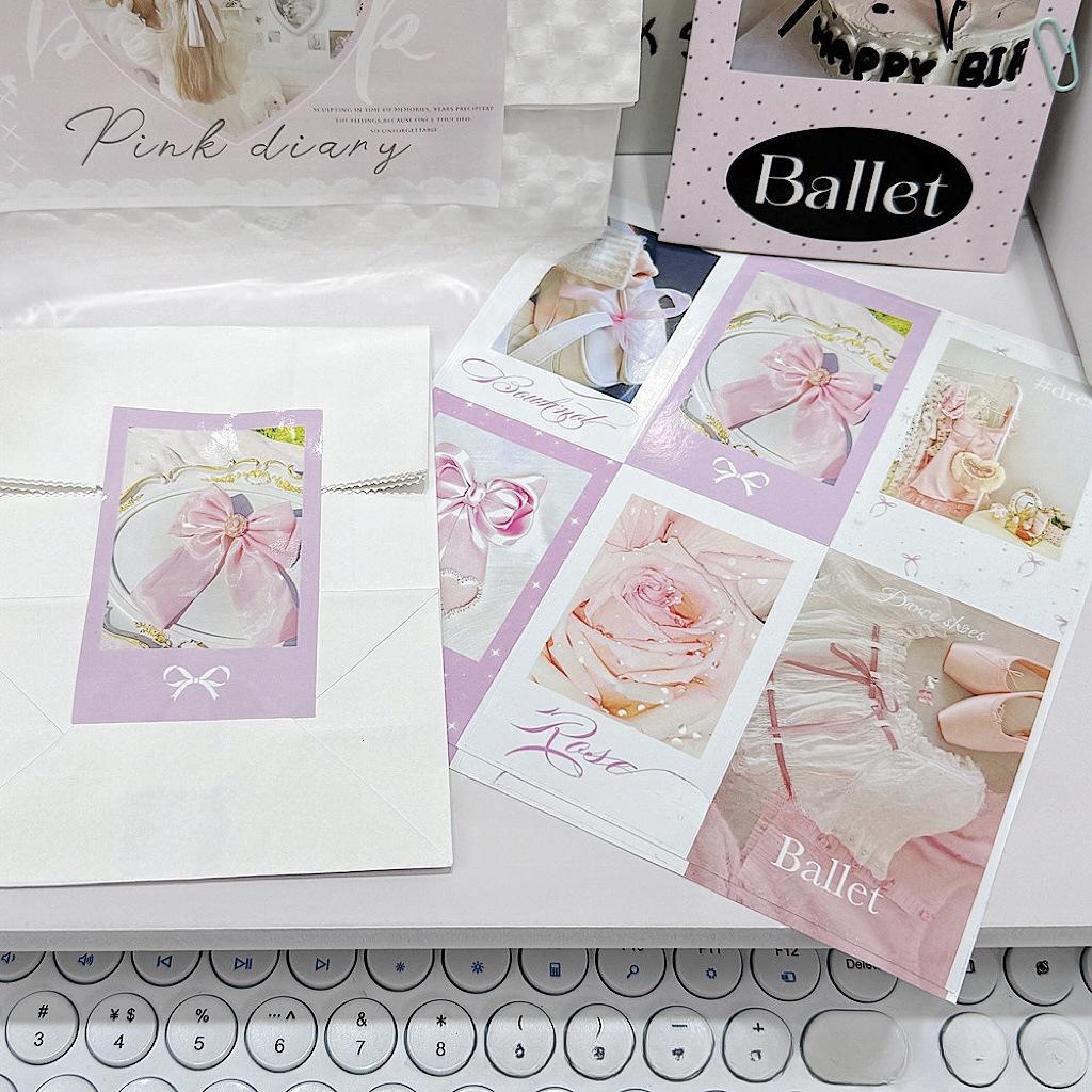 60 шт., трендовая герметичная наклейка Y2K, коллекция для девочек, подарочная карта, пузырчатая сумка, упаковка для самолета, декоративная наклейка «сделай сам»