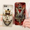 Cover For Redmi 6 Case Luxury A-Z Letters Fashion Crown 2D Painted Silicone Phone Casing M1804C3DG M1804C3DH M1804C3DI