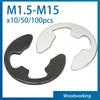 10/ 50/ 100pcs 304 Stainless Steel/ 65# Mn Steel E Clip Circlip Retaining Ring Washer M1.2 M1.5 M2 M3 M3.5 M4 M5 M6 M7 M8 to M13