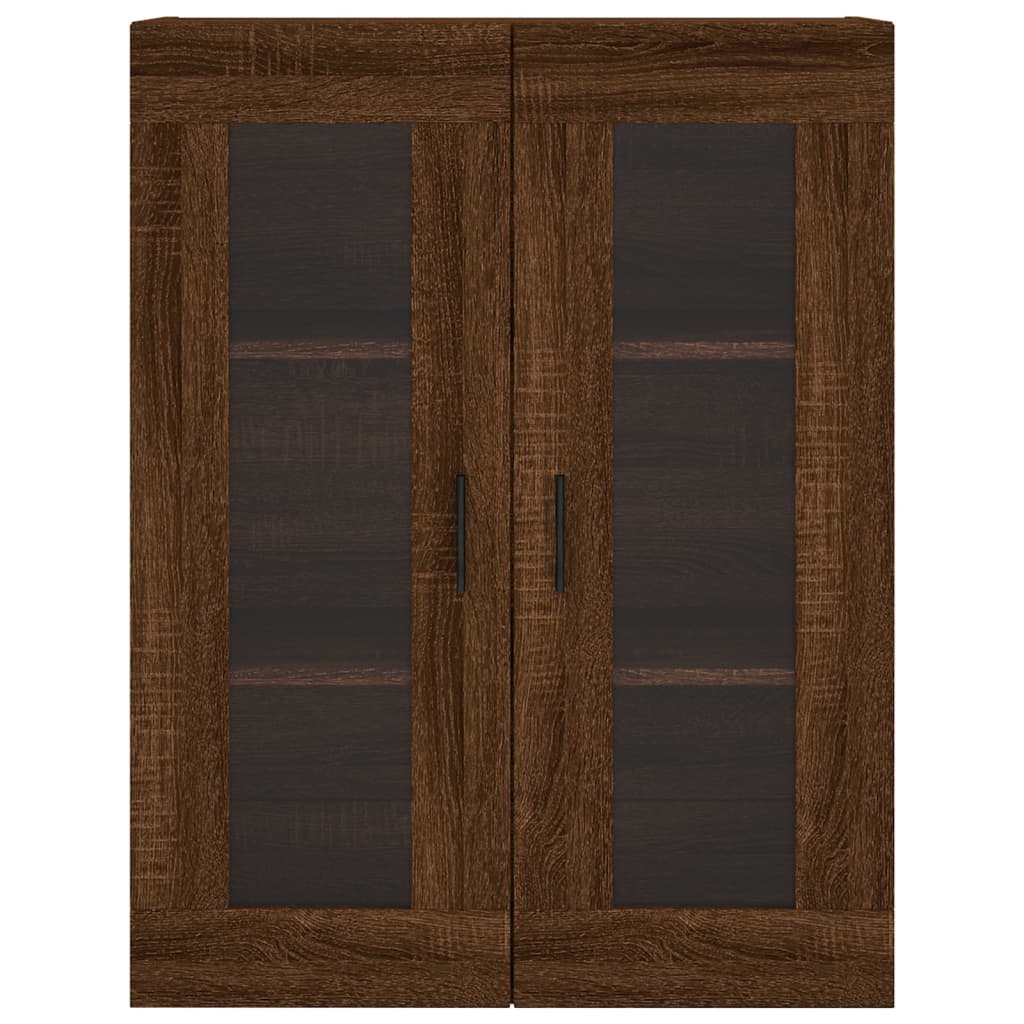 Wall Cabinet Brown Oak Effect 69.5 x 34 x 90 cm