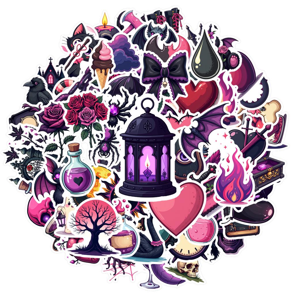 Cute Fantasy Decals Gothic Gothic Gothic Stickers Stationery Stickers For Suitcase Car Sticker