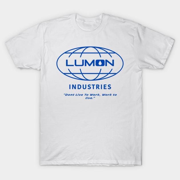 Asian Size Men Black Print T-shirt Lumon Industries Severance No-Cut Heat Transfer Print Cotton Tshirt