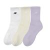 New Balance Носки для экипажа Белый Слоновая Кость Фиолетовый Nbgedab226 76