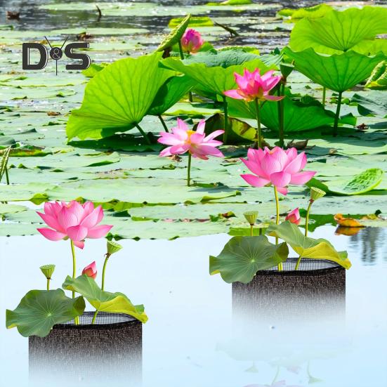 4 шт., водные мешки для посадки, многоразовые воздухопроницаемые кашпо для пруда, сетчатый водный садовый пруд, горшок для растений, горшки для лилий для болотных и наземных растений