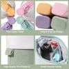 Large Capacity PU Corduroy Zipper Storage Box Makeup Pouch Telescopic Pen Bag Pencil Case