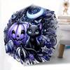 1 шт. Автоматический 3-складной зонт с рисунком «Счастливая тыква и кот», 8 металлических спиц, Высококачественный складной зонт, Подходит для офиса
