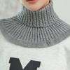 Новый съемный вязаный воротник-стойка для женщин, грелка для шеи, осенне-зимний теплый чехол для головы и шеи, вязаный ложный воротник