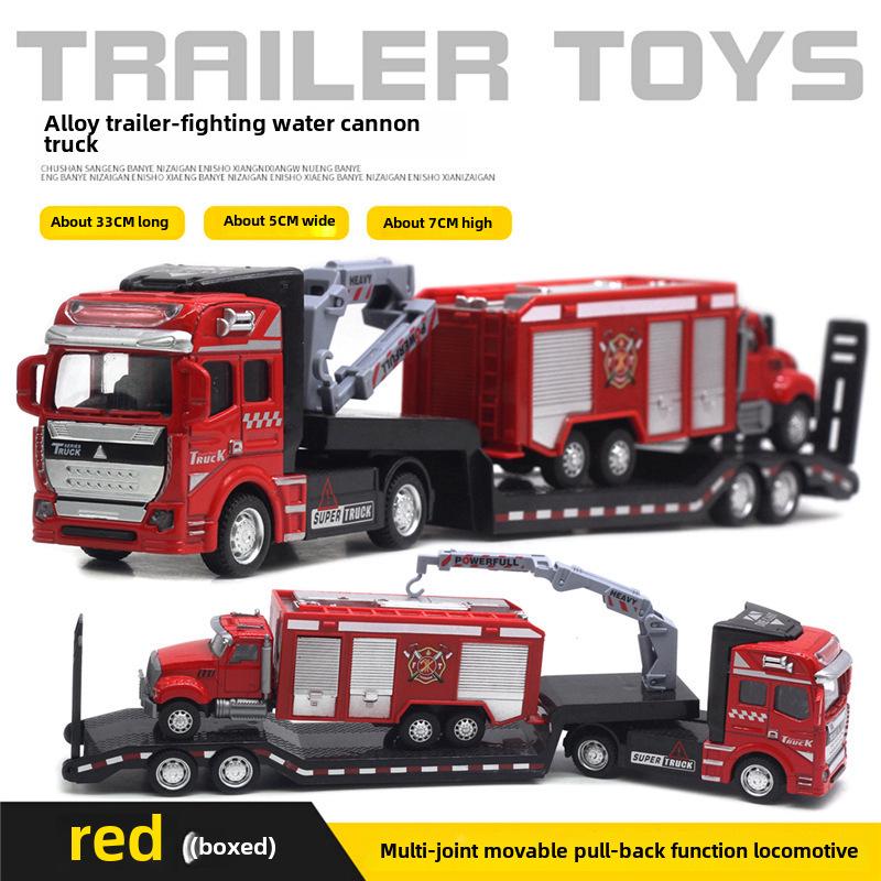 Трансграничный сплав большой инженерный транспортный грузовик тягач модель игрушка для мальчиков с английской упаковкой