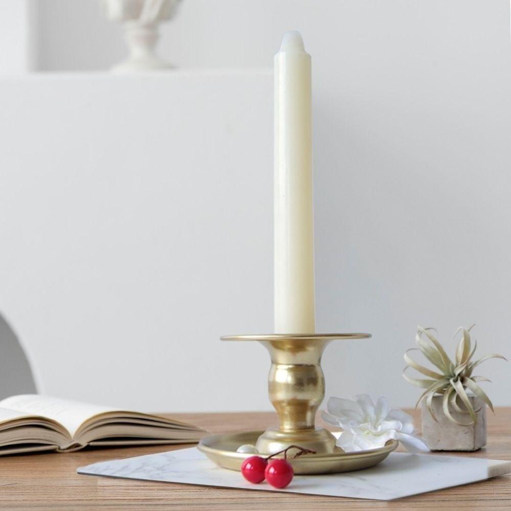 Base Tray Long Pole Candle Cup European Round Candle Socket Simple Round Candlestick Table Decor