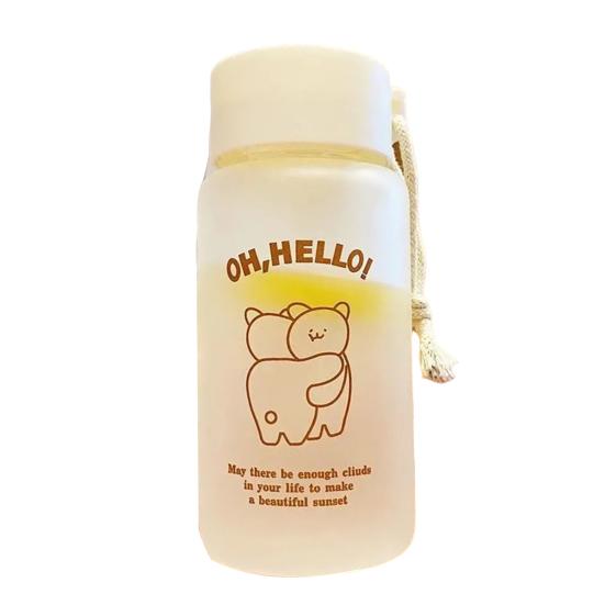 Чашка для воды большой емкости для ежедневного использования, прозрачная бутылка для спорта на открытом воздухе, фитнеса, медведя, бутылка для сока, экологически чистое хранение