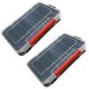 Tochi Wish Double-Sided Reversible Lure Storage Box, Washable, Large Capacity Fishing Tackle Box, Set of 2, Large, Black