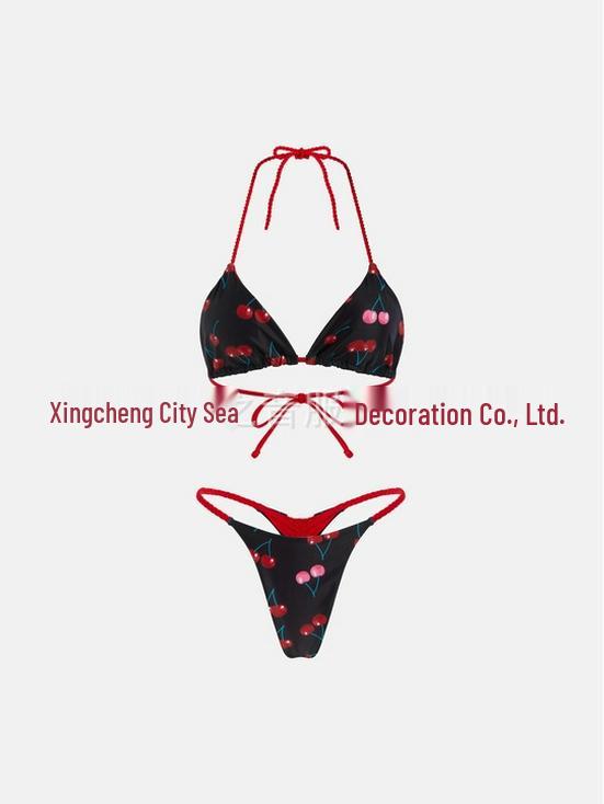 Европейский и американский новый плетеный треугольный купальник-бикини