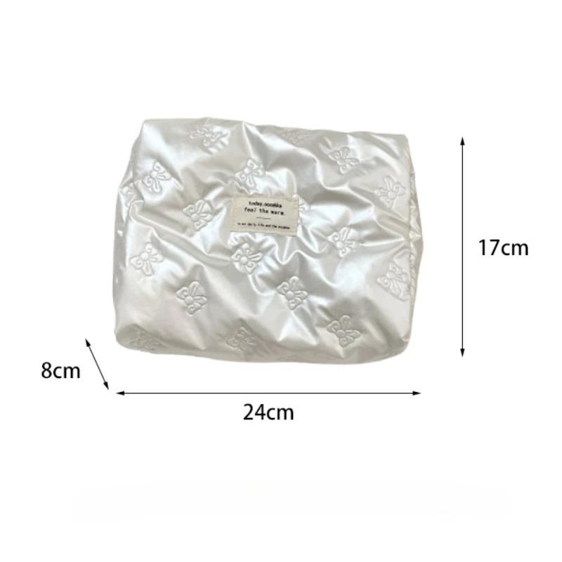 Многофункциональная сумка для хранения помады, корейская женская косметичка из искусственной кожи с бантом, набор туалетных принадлежностей, косметичка с карманом