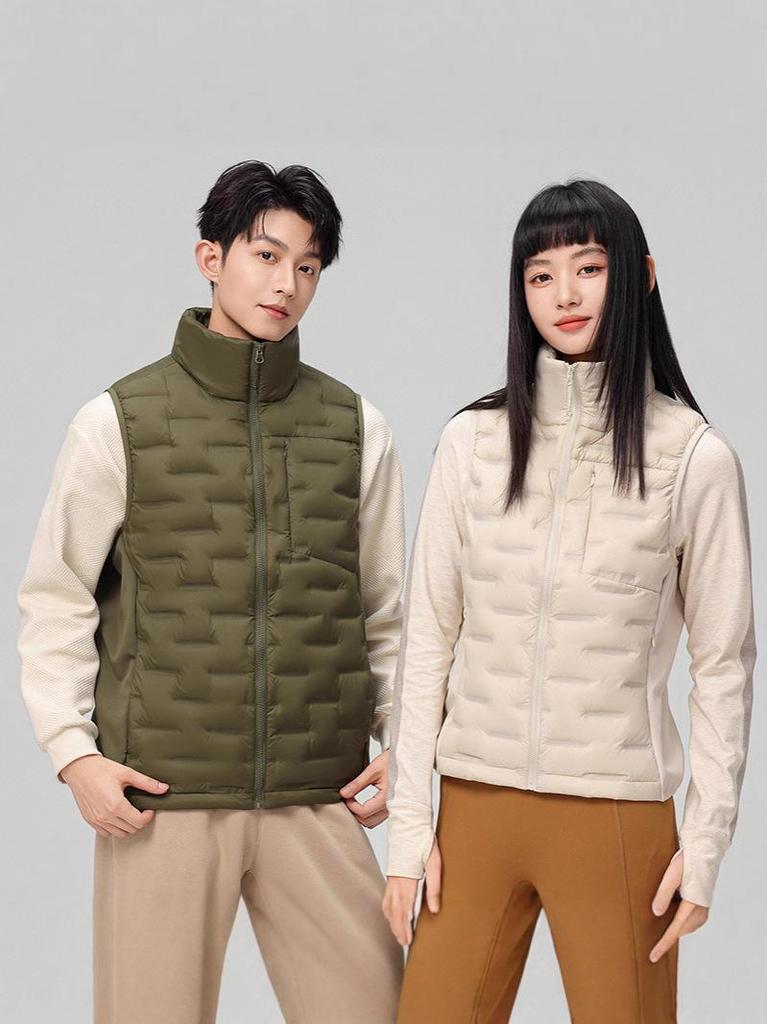 Unisex High-End Lightweight Down Vest, Outdoor Sports, 90% White Duck Down Jacket.
