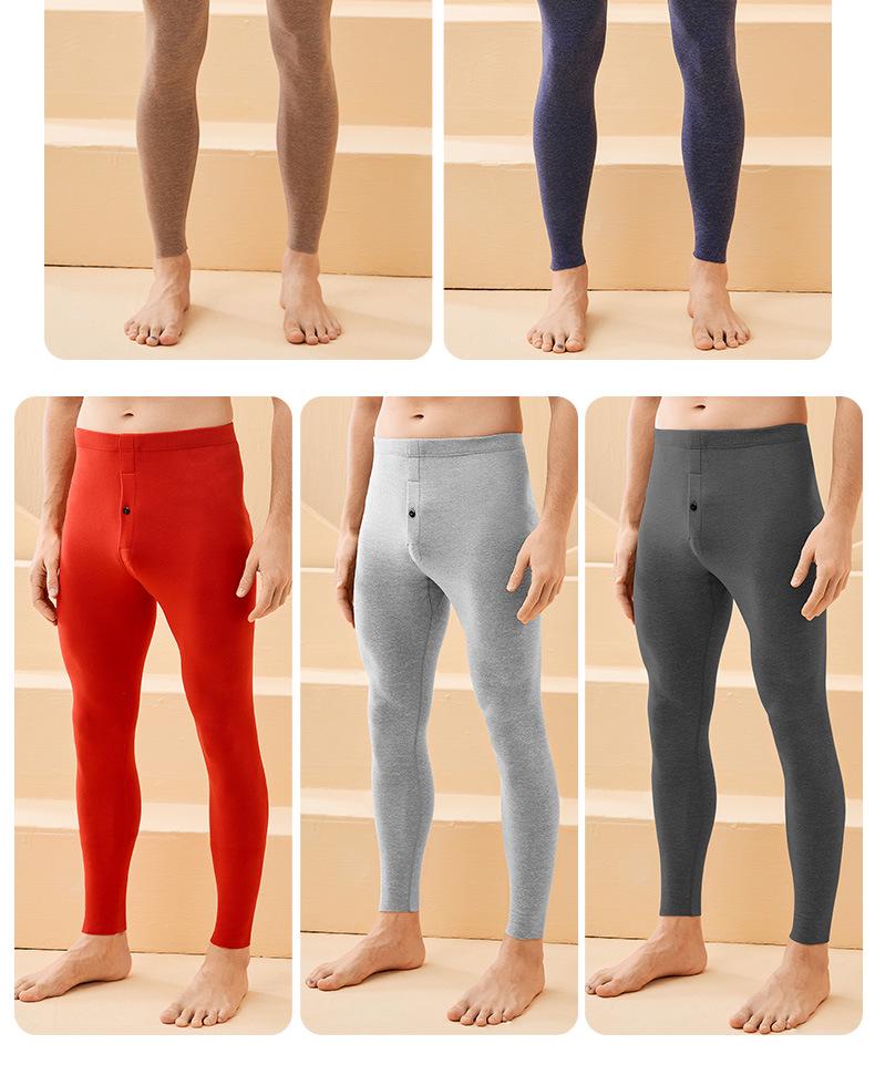 Мужские теплые шерстяные леггинсы с бархатной подкладкой - зимние брюки, защищающие от холода