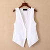 Women Waistcoat Deep V Neck Sleeveless Solid Color Loose Single-breasted Soft Breathable Cardigan Spring Fall Lady Coat