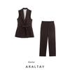 Araltay New Arrival Fashion Style Women's Clothing Side Stripes with Decoration Long Vest Pants 8741326 8742326