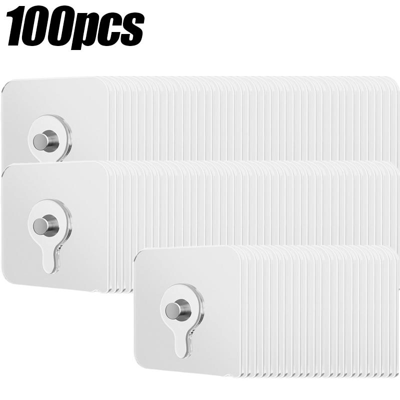 10/150x Прозрачные настенные крючки-наклейки Без сверления Без гвоздей Самоклеящиеся Крючки-вешалки для фоторамки, часов, винтов Держатели Органайзеры