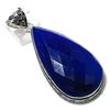 Sapphire Natural Gemstone Handmade 925 Sterling Silver Pendant 2.99" B2k62