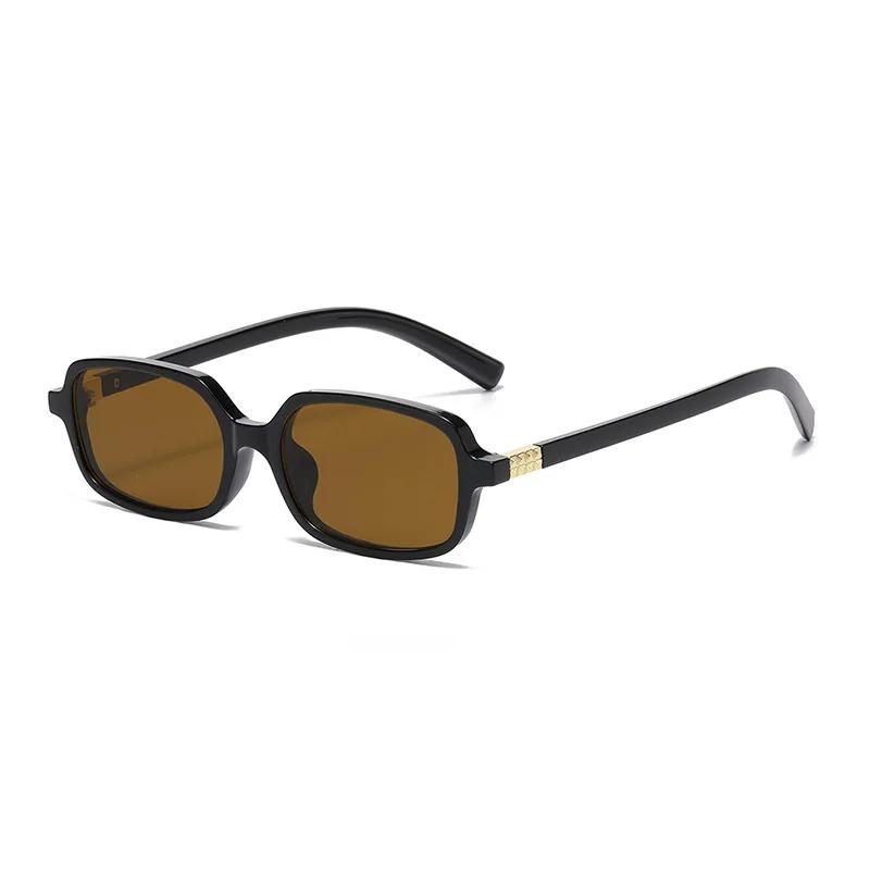 Fashion Women Small Rectangle Sunglasses Retro Leopard Shades UV400 Anti-Blue Light Glasses Frames