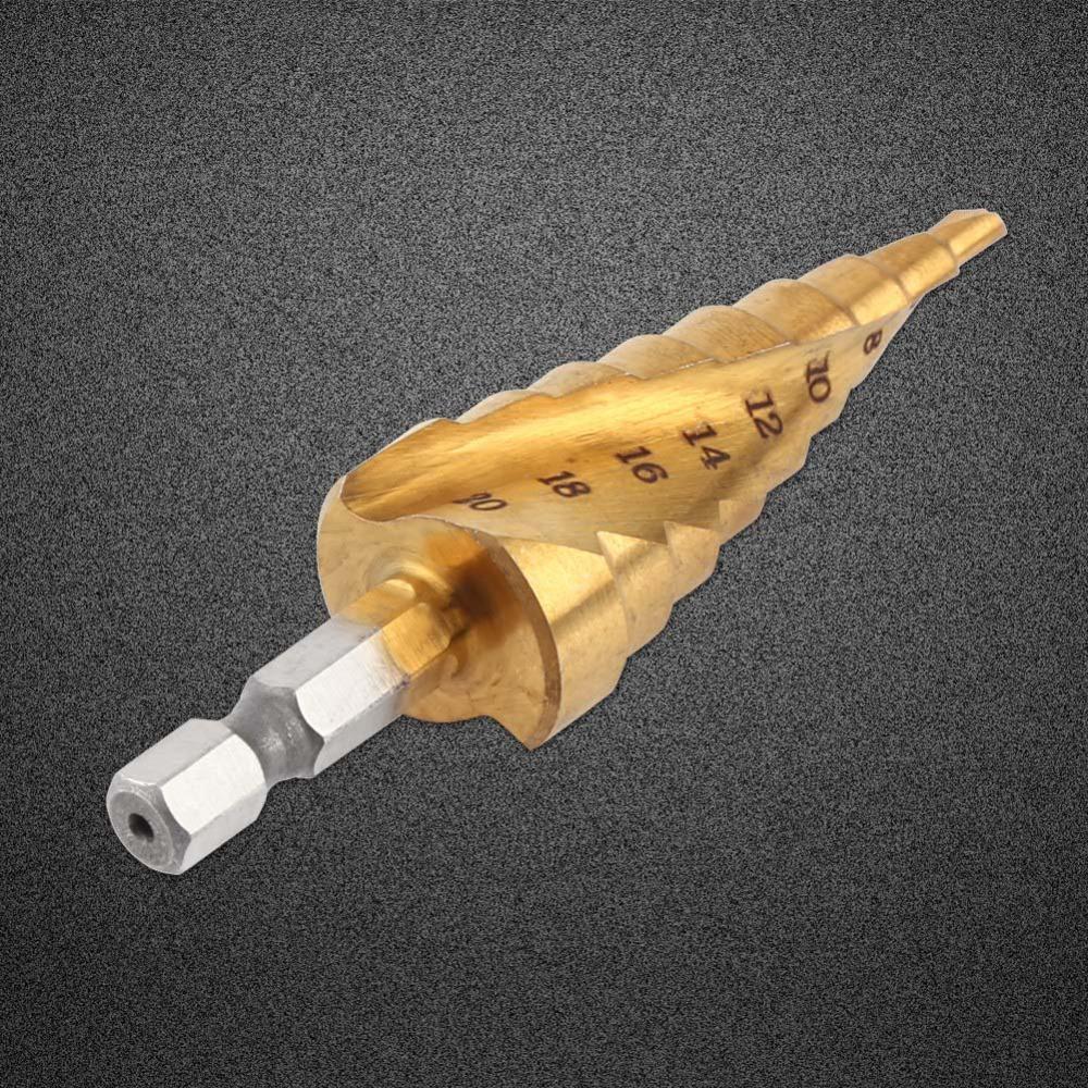 High Speed Steel Stepped Cone Drill Bit Titanium Coated Hole Saw  Power Tools