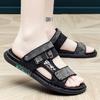 Men Casual Shoes Men Sandals New Shoes Pu Leather Antiskid Sandal Men's Slippers Beach Gents Shoes Outdoor Leisure Walk