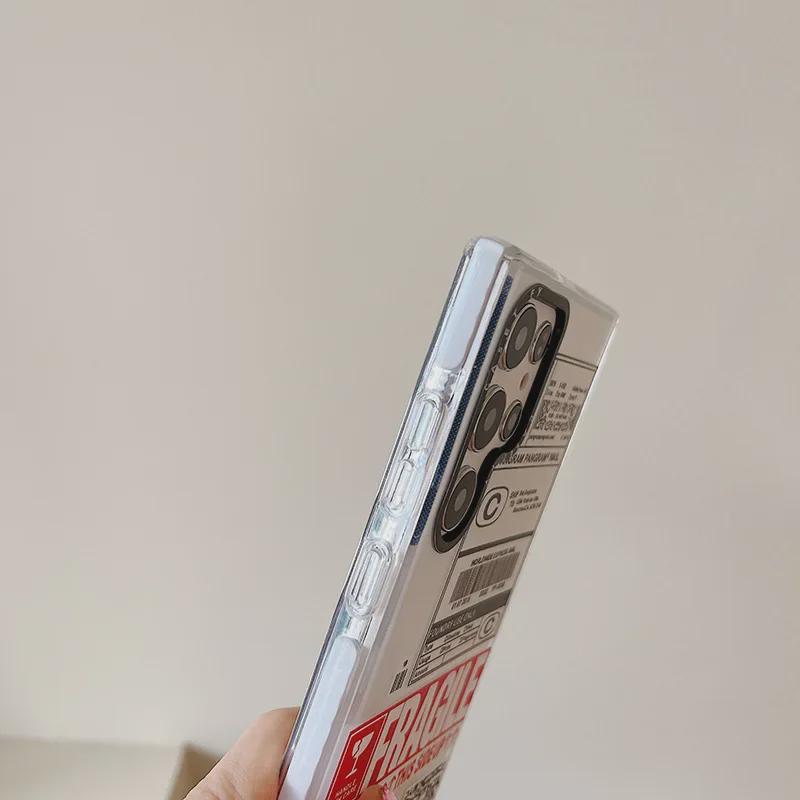 Индивидуальная этикетка для кошелька для чехлов S24 Ultra, S23, S22 Plus, S21+ с защитой от падения