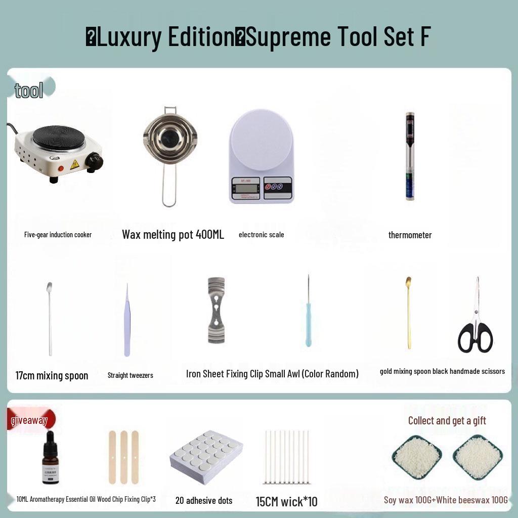 Набор для изготовления ароматических свечей своими руками: Горшок для плавления воска и инструменты для изготовления свечей своими руками