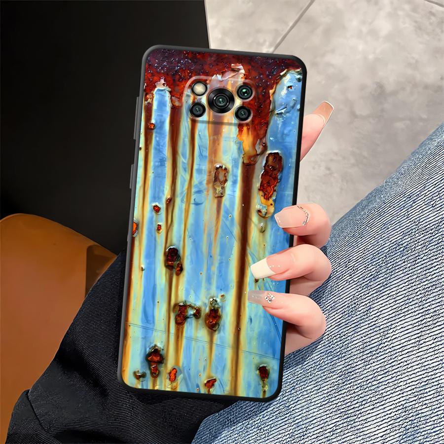 Чехол с ржавыми пятнами для Xiaomi Poco C51 F3 F4 F5 M5 X3 X4 X5 C65 C50 M3 M4 Pro Funda Чехол для телефона