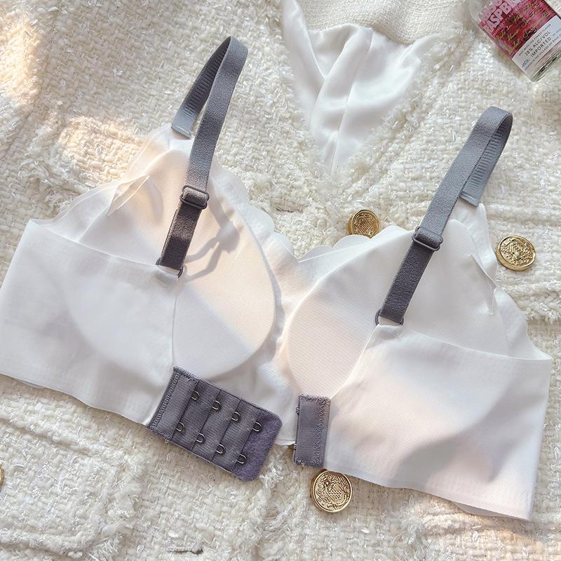 Women's Wireless Push Up Anti-Sagging Seamless Soft Support Bra for Small Bust - Side Fat Reduction, Enhancing and Thin Style