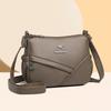 Women's Shoulder Bag Soft Leather Mother's Bag Multi-Layer Large Capacity Crossbody Bag Small Square Bag Mobile Phone Bag