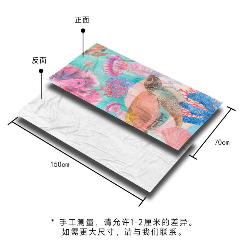 Custom Printed Microfiber Beach Towel Quick Dry Sports Swimming Pool Outdoor Travel Yoga Gym Sun Protection Double Sided Plush Bath