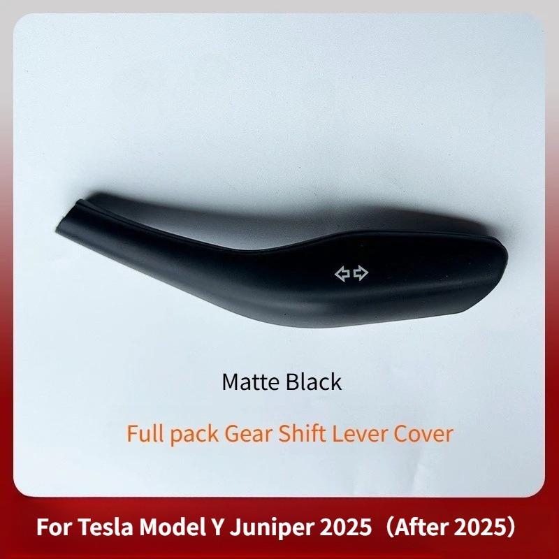 For Tesla Model Y Juniper 2025 ABS Carbon Fiber Steering Wheel Panel Button Trim Sticker Gear Lever Trim Interior Accessories