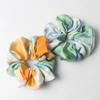 2 Pack Tie Dye Satin Hair Scrunchies Set Hair Ties Hair Band Rope Ponytail Holder Elastic Big Scrunchie Hair Accessories