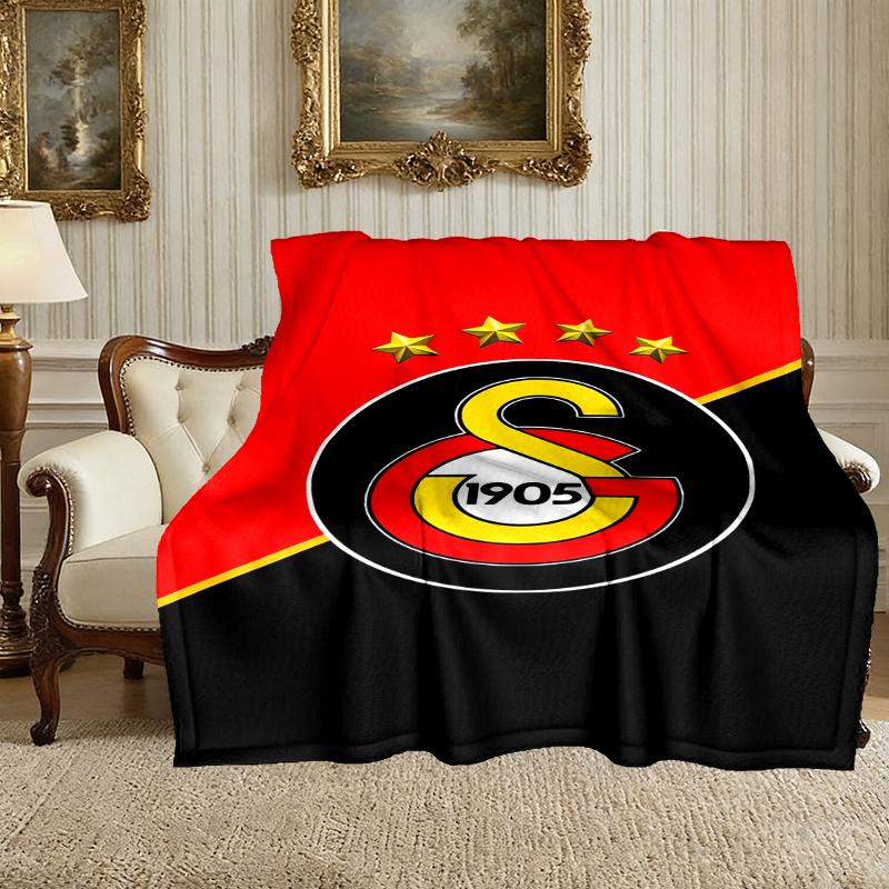 Galatasaray SK Pattern Blanket, Cozy Blanket for All-Season Comfort on Sofas, Beds, Office, Car, Camping and Travel