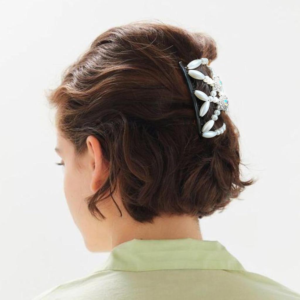 1/2/3 шт. Волшебные гребни для волос с бусинами, эластичные гребни для волос с бусинами, двухсторонние зажимы, гребни для волос для женщин и девочек, аксессуары для укладки волос своими руками