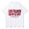 Louis Tomlinson How die we get here Футболки Свободные С коротким рукавом Унисекс Уличная одежда Повседневные Женские Унисекс Чистый хлопок Модные Топы Футболки