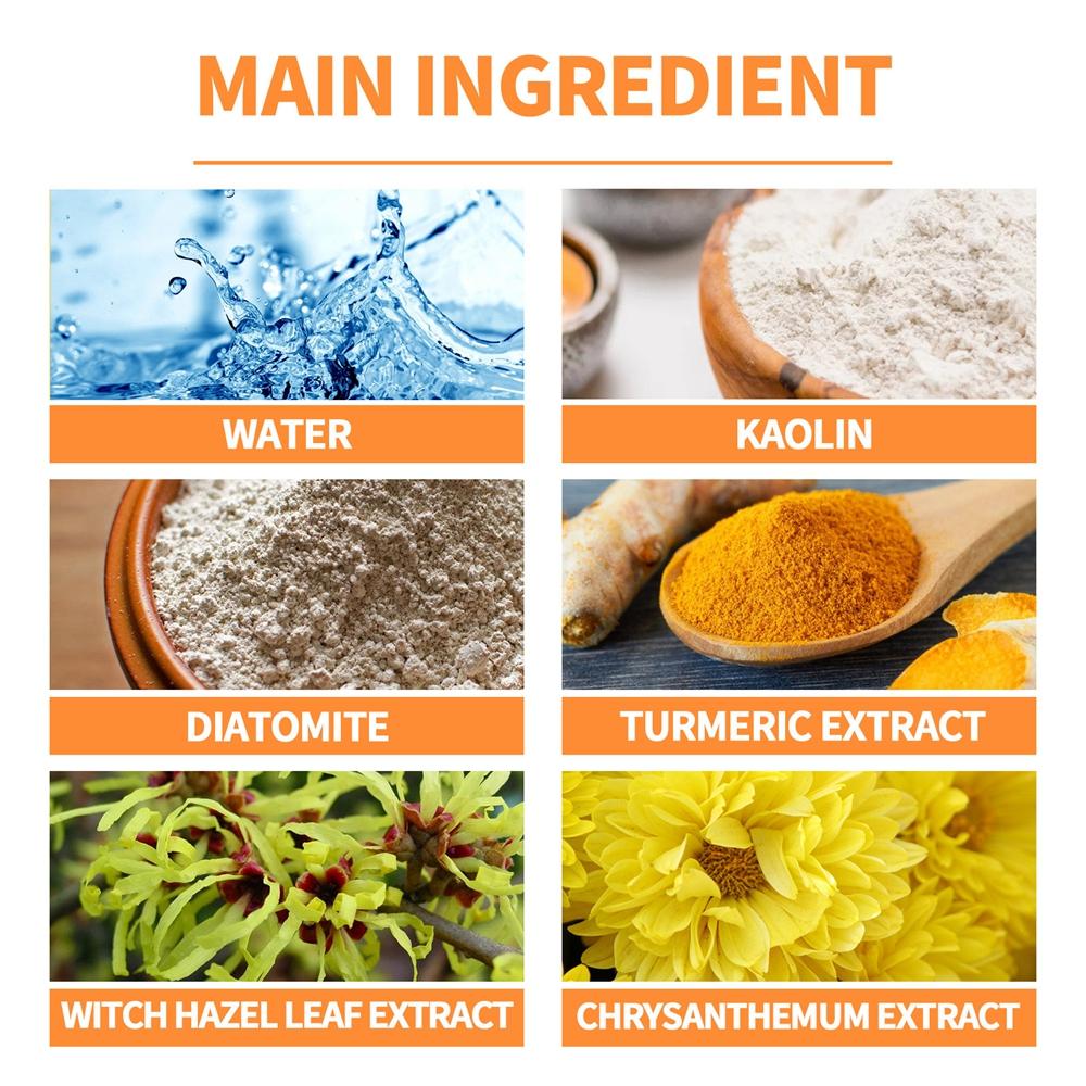 40 г грязевая маска для лица с куркумой и витамином С, увлажняющая поры, глубокое очищение, средство для удаления черных точек, контроль жирности, красота, здоровье