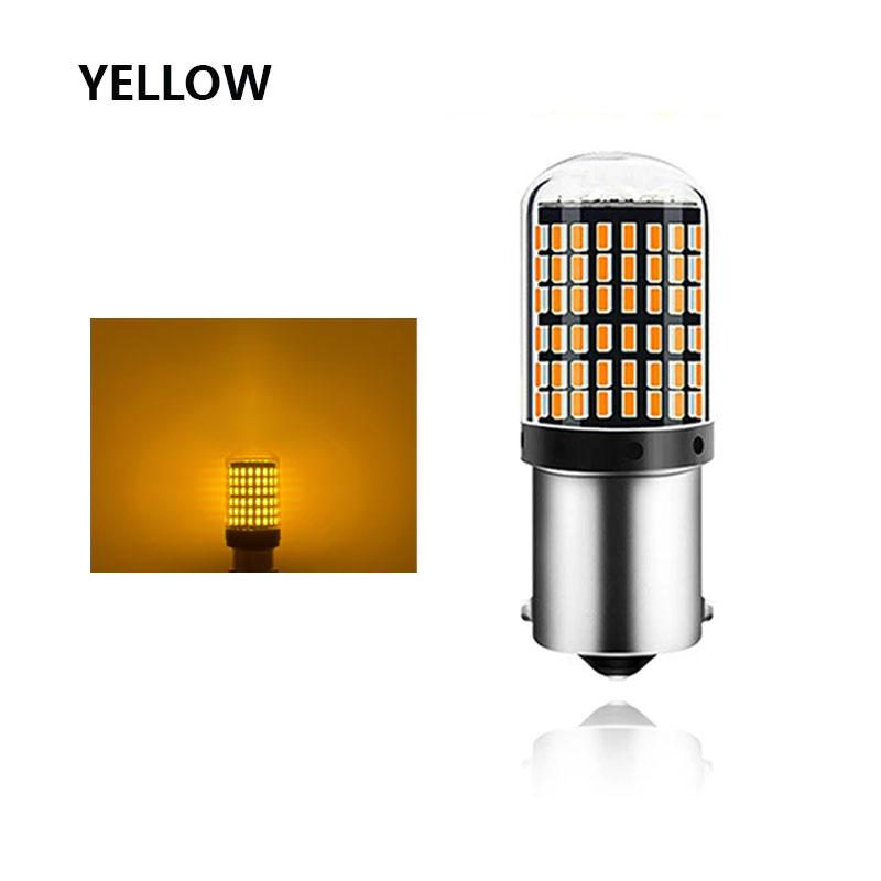 2Pcs Car LED 1156 BA15S P21W BAU15S PY21W T20 7440 W21W 3157 1157 P21/5W W21/5W LED Bulbs 144SMD Canbus Lamp Turn Signal Light