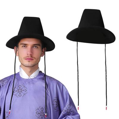 Праздничные летние шляпы для мужчин, мальчиков, подростков, шляпа для выступлений, косплей идола, головной убор, широкополая, летняя, защита от УФ-лучей, черная шляпа